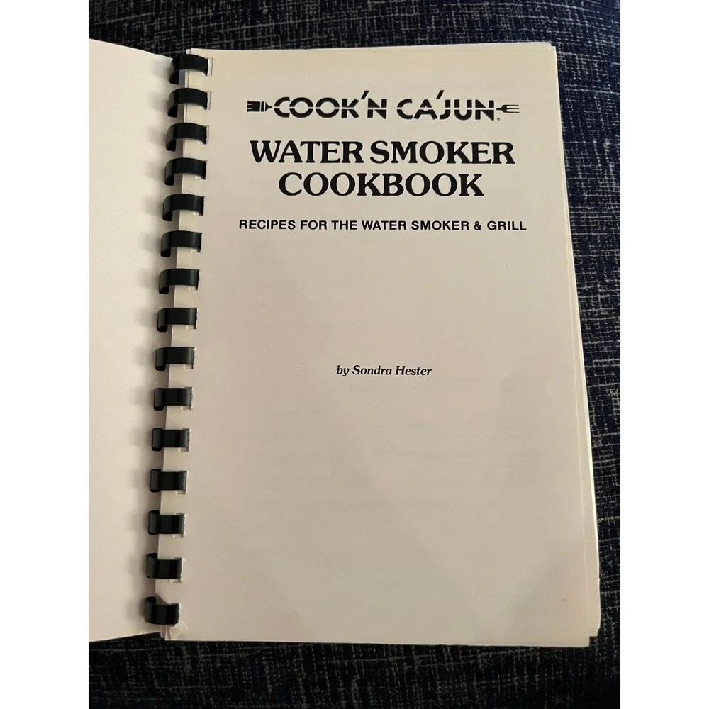 Vtg Cookbook Cookin Cajun Water Smoker Cookbook Recipes Grill 1984‎ Spiral Bound